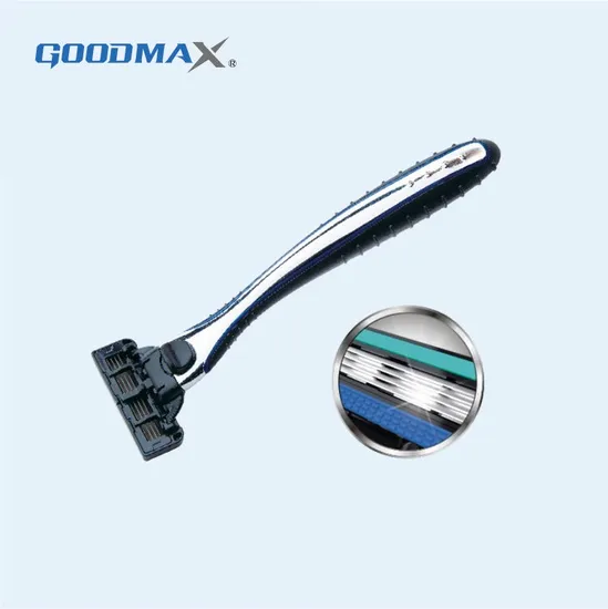 メタルハンドルシステム付き3枚刃カミソリ