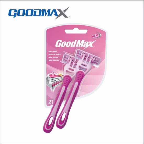 女性用トリプルステンレス刃使い捨てシェービングカミソリ (SL)